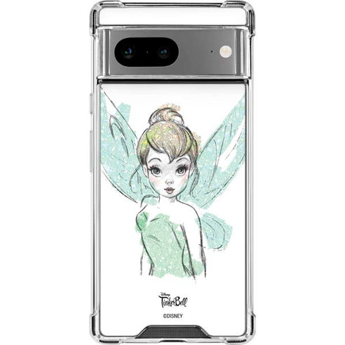 Disney Tinker Bell Watercolor Fairy Art Google Pixel 7a Clear Case